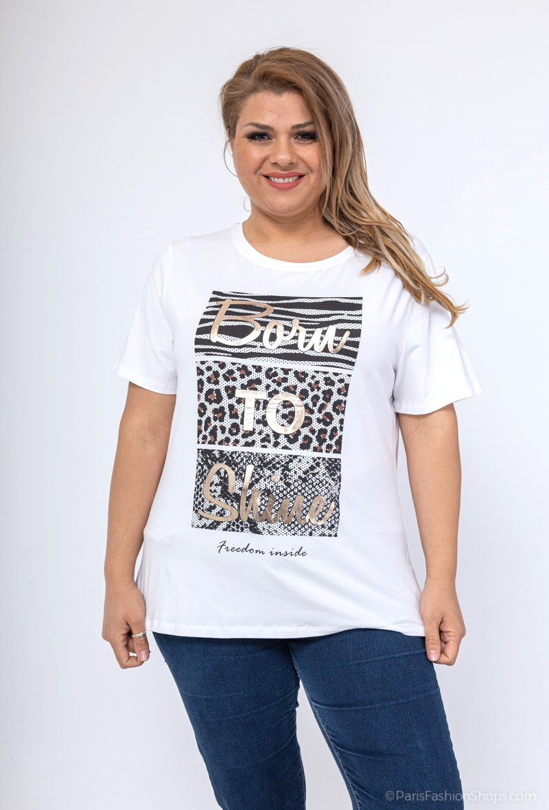 Grossista Attrait Paris - T-shirt in cotone stampato con grafica "Divertente, caldo, soleggiato" cappello da donna