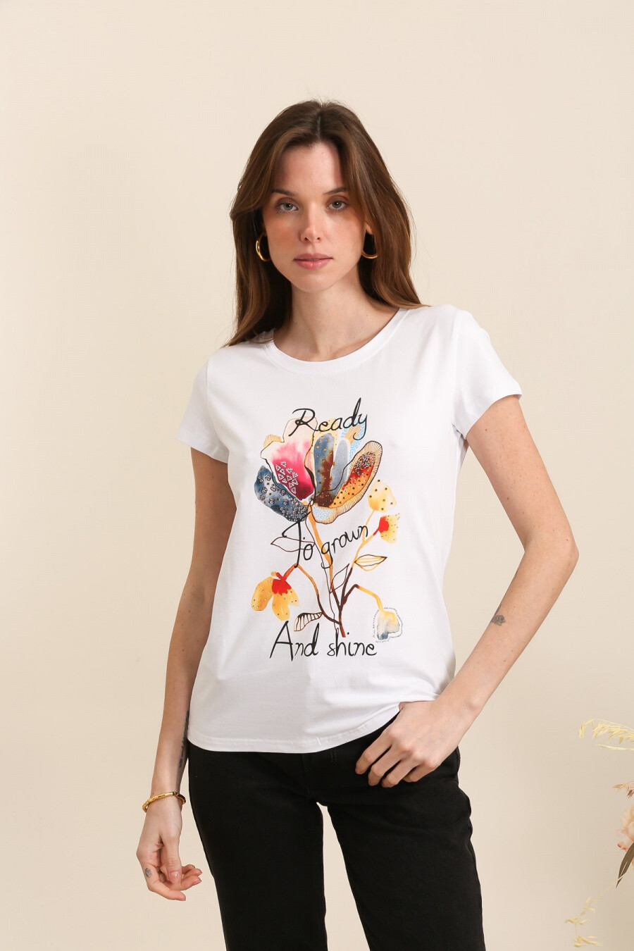 Mayorista Attrait Paris - Camiseta de algodón con estampado de conejos