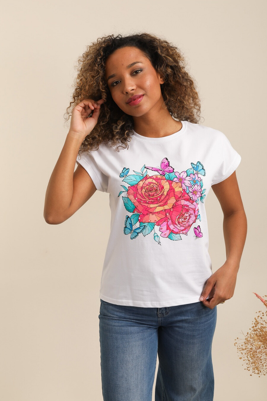 Mayorista Attrait Paris - Camiseta de algodón de mariposa