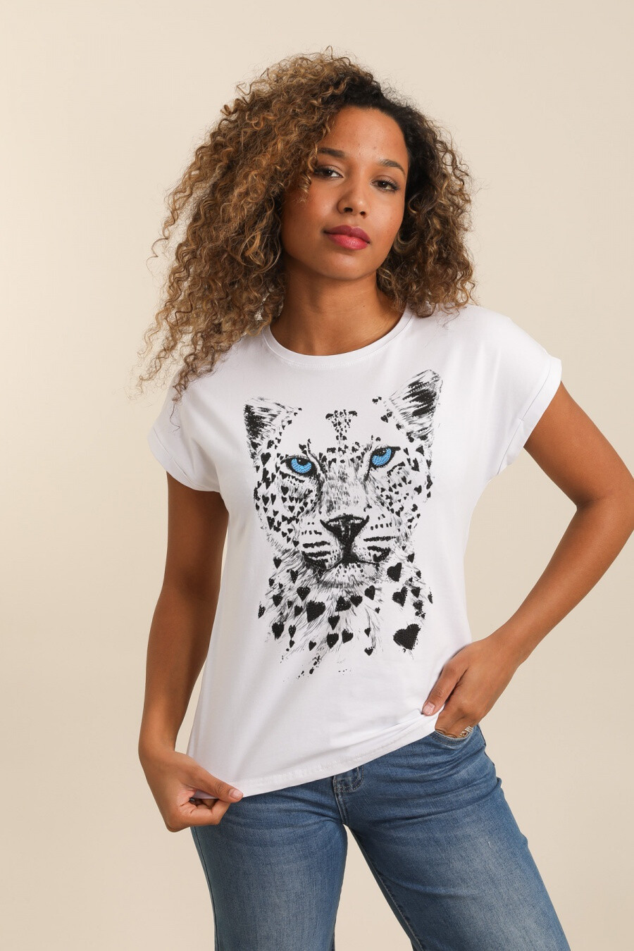 Mayorista Attrait Paris - Tigre Camiseta de algodón impresa