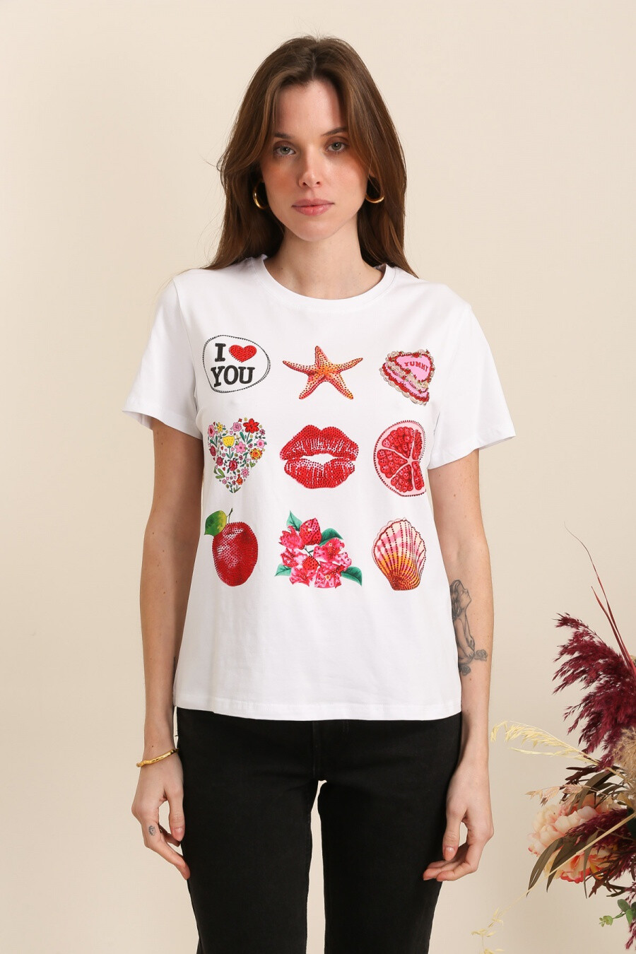 Mayorista Attrait Paris - Camiseta estética de algodón.