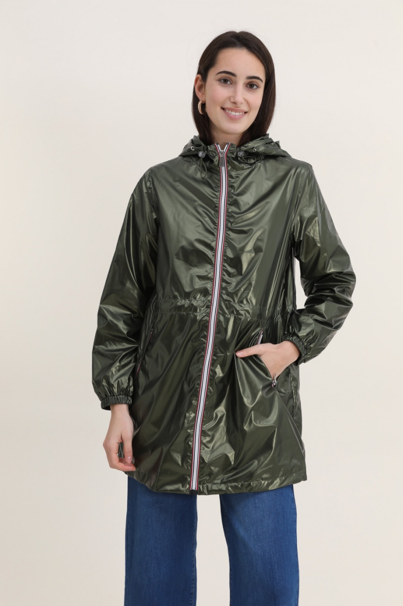 Grossiste Attrait Paris - Coupe-vent long à capuche  (empochable)