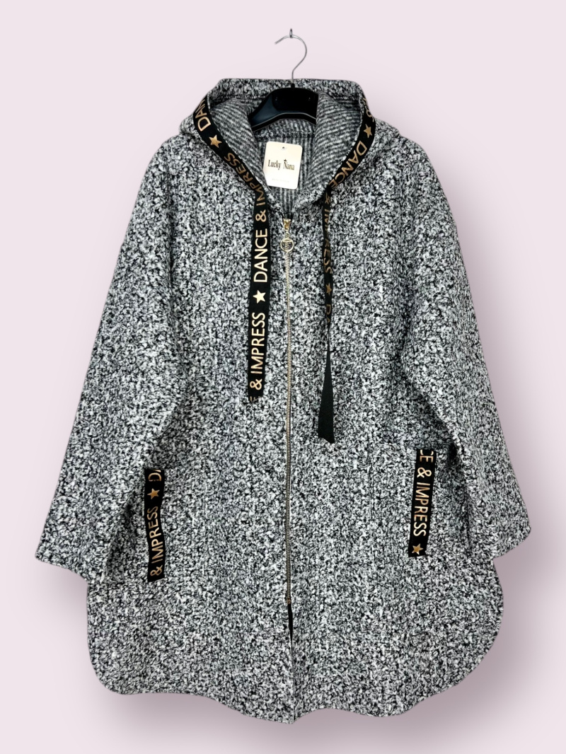Wholesaler AUBERJINE - Mid-length coats with pocket and hood.