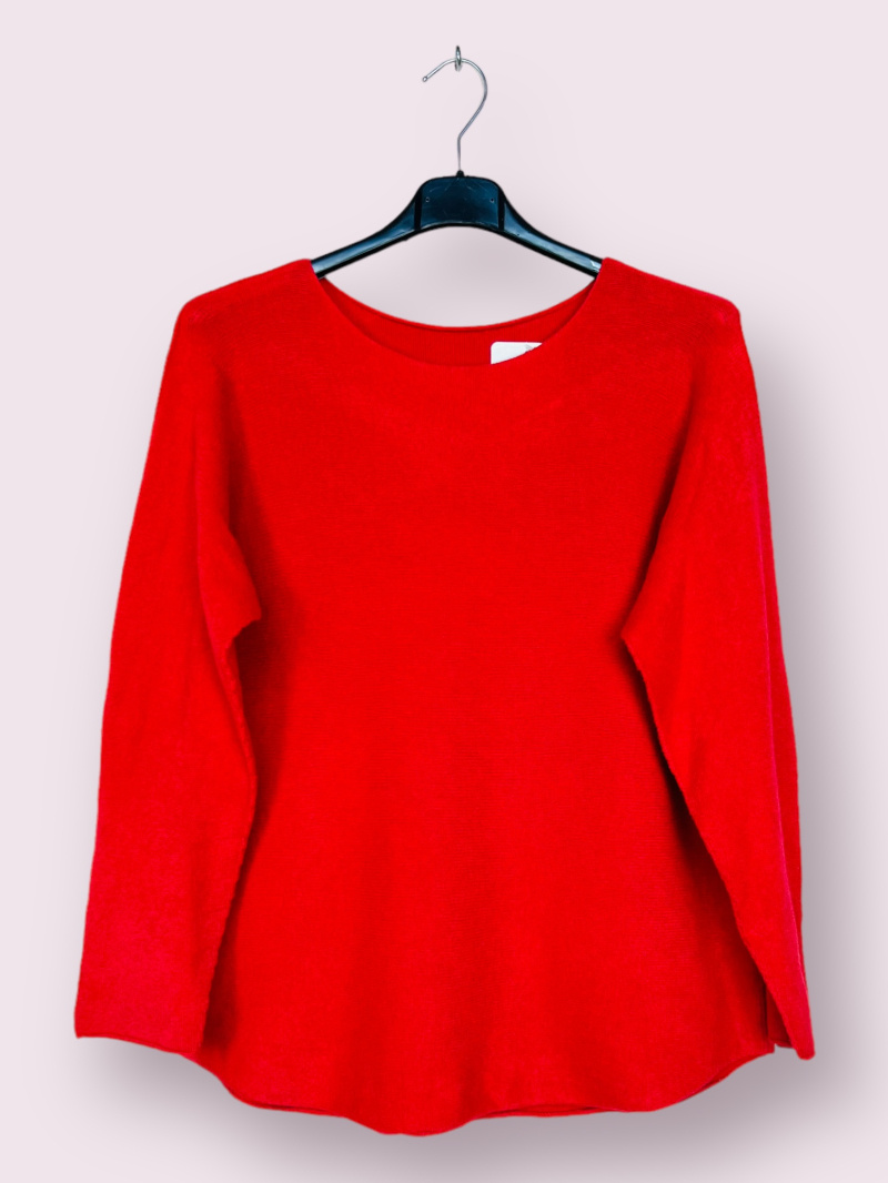 Wholesaler AUBERJINE - Plain round neck sweater, long sleeve