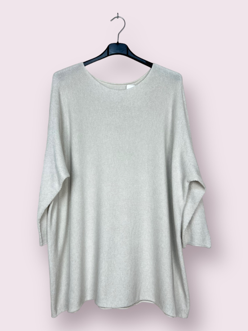 Wholesaler AUBERJINE - Large size plain sweater.