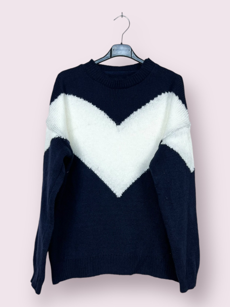 Wholesaler AUBERJINE - Striped knit sweater.