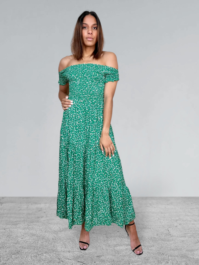 Wholesaler AUBERJINE - Long floral print dress