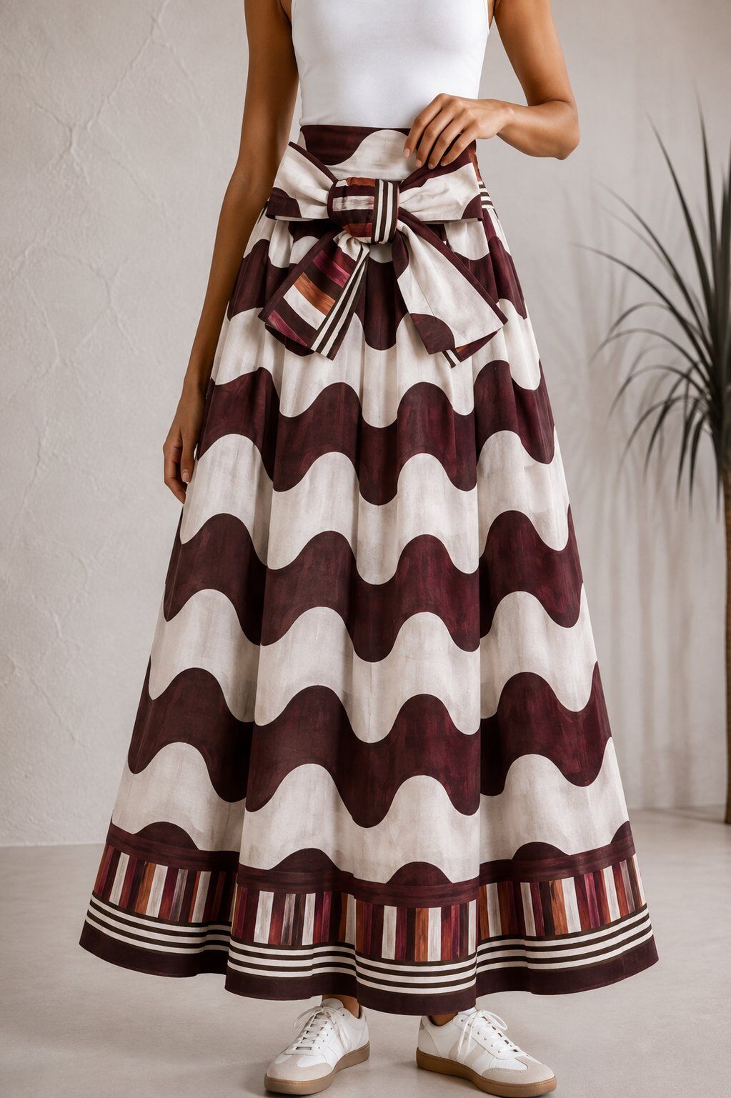 Grossista Audrey - Gonna Lunga in Cotone Stampato