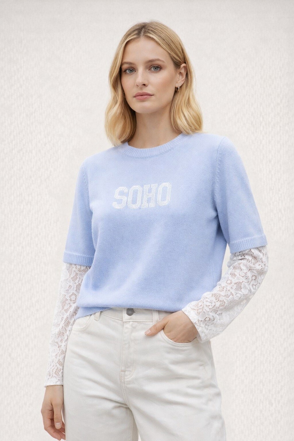 Mayorista Audrey - Jersey de punto estilo “SOHO” en capas