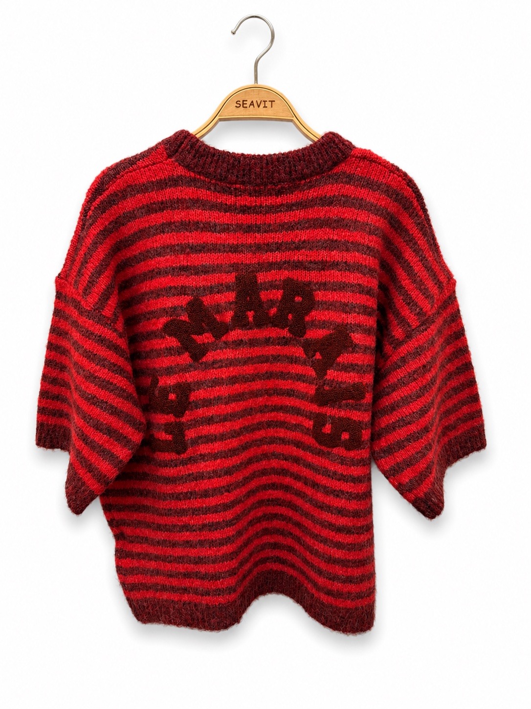 Grossiste Audrey - Pull Maille Rayée Oversize Femme