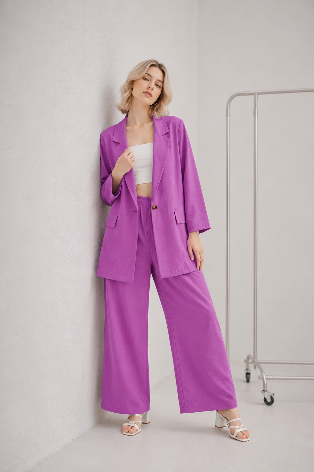 Grossista Audrey - ✨Giacca Oversize in Lino e Viscosa – Eleganza Naturale