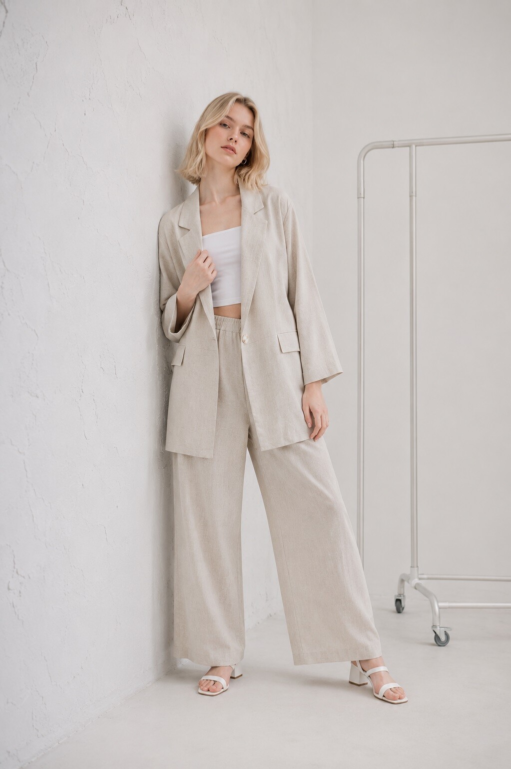 Grossista Audrey - ✨Giacca Oversize in Lino e Viscosa – Eleganza Naturale
