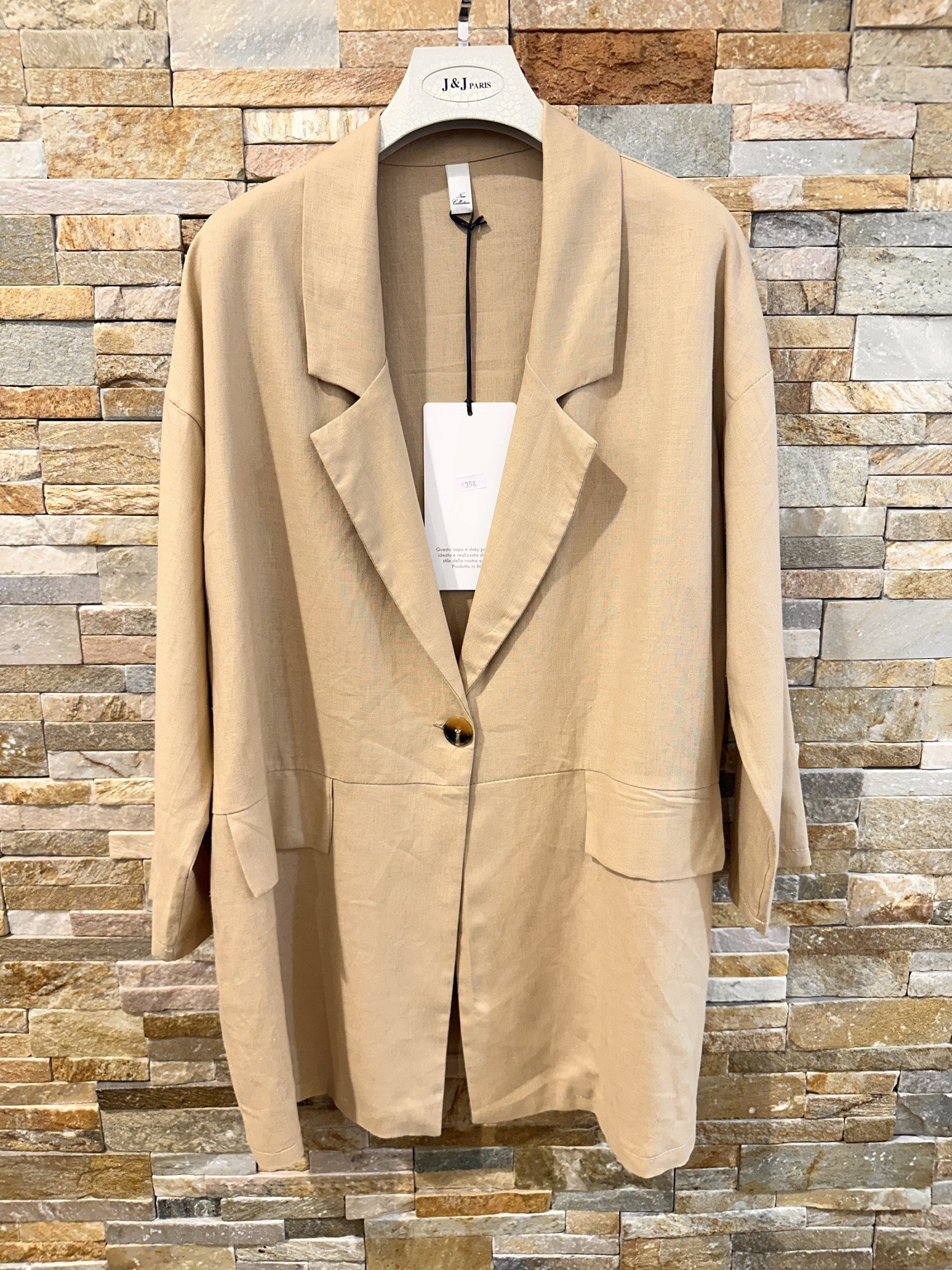 Grossista Audrey - ✨Giacca Oversize in Lino e Viscosa – Eleganza Naturale