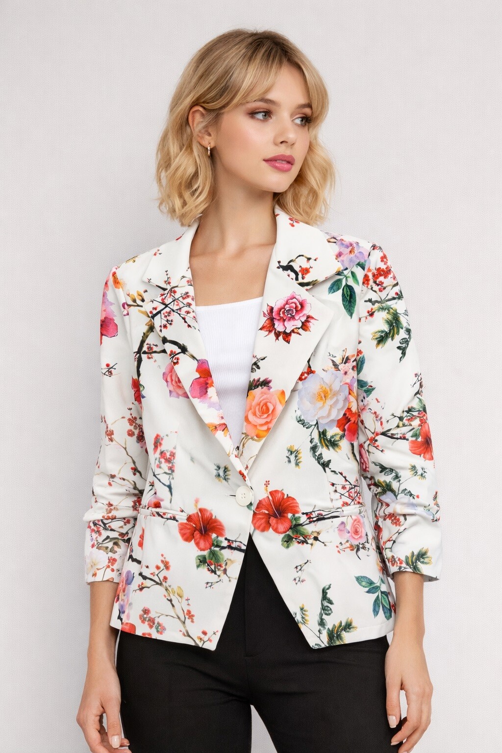 Mayorista Audrey - ✨ Chaqueta blazer con estampado floral romántico