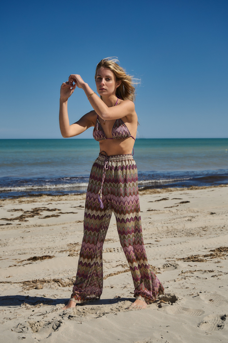 Wholesaler AULALA - Broderie Beach Pants