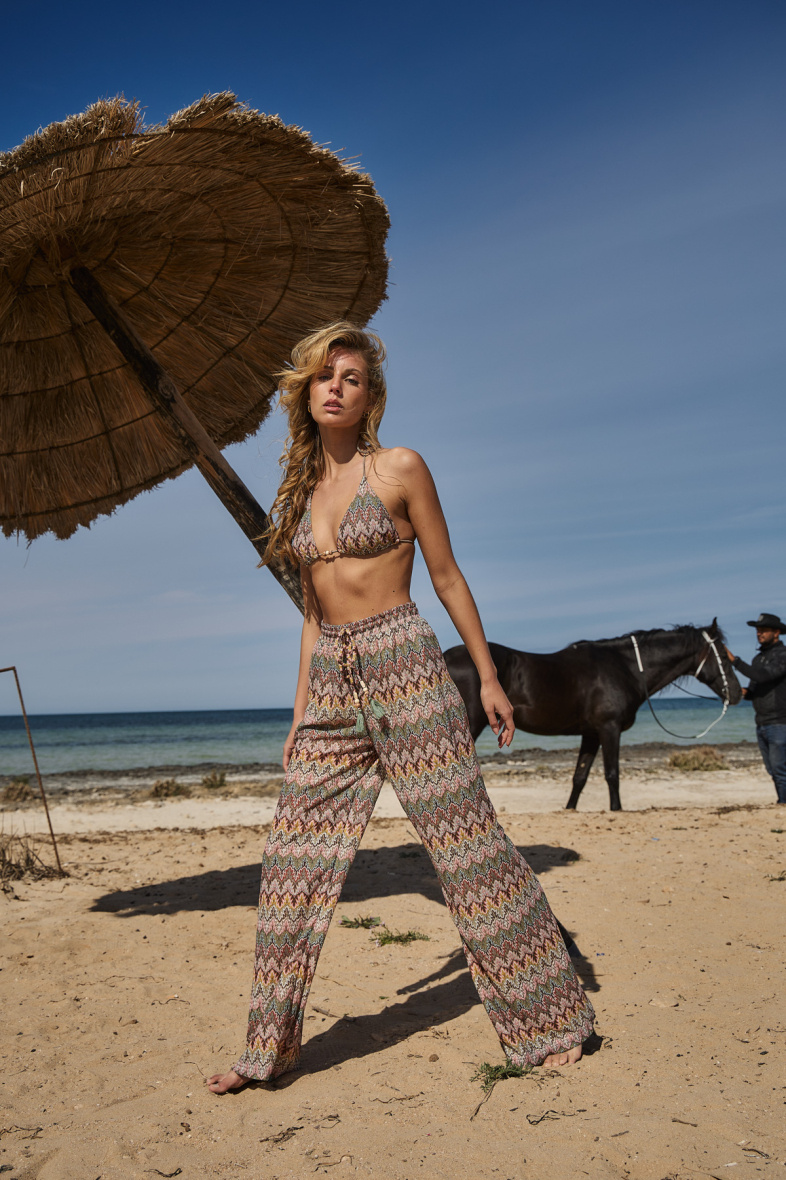 Wholesaler AULALA - Broderie Beach Pants