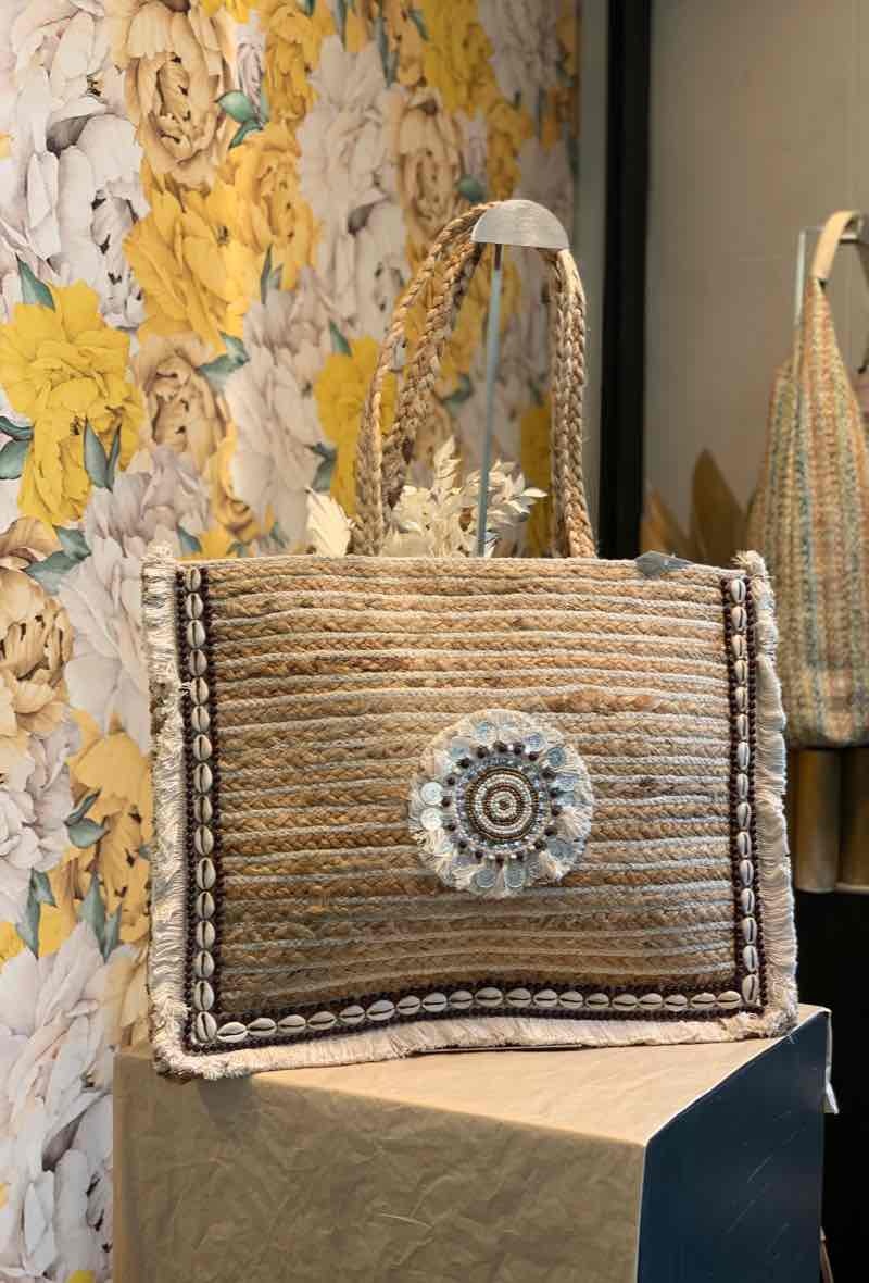 Wholesaler Auren - Cabas pièces et frange JUTE