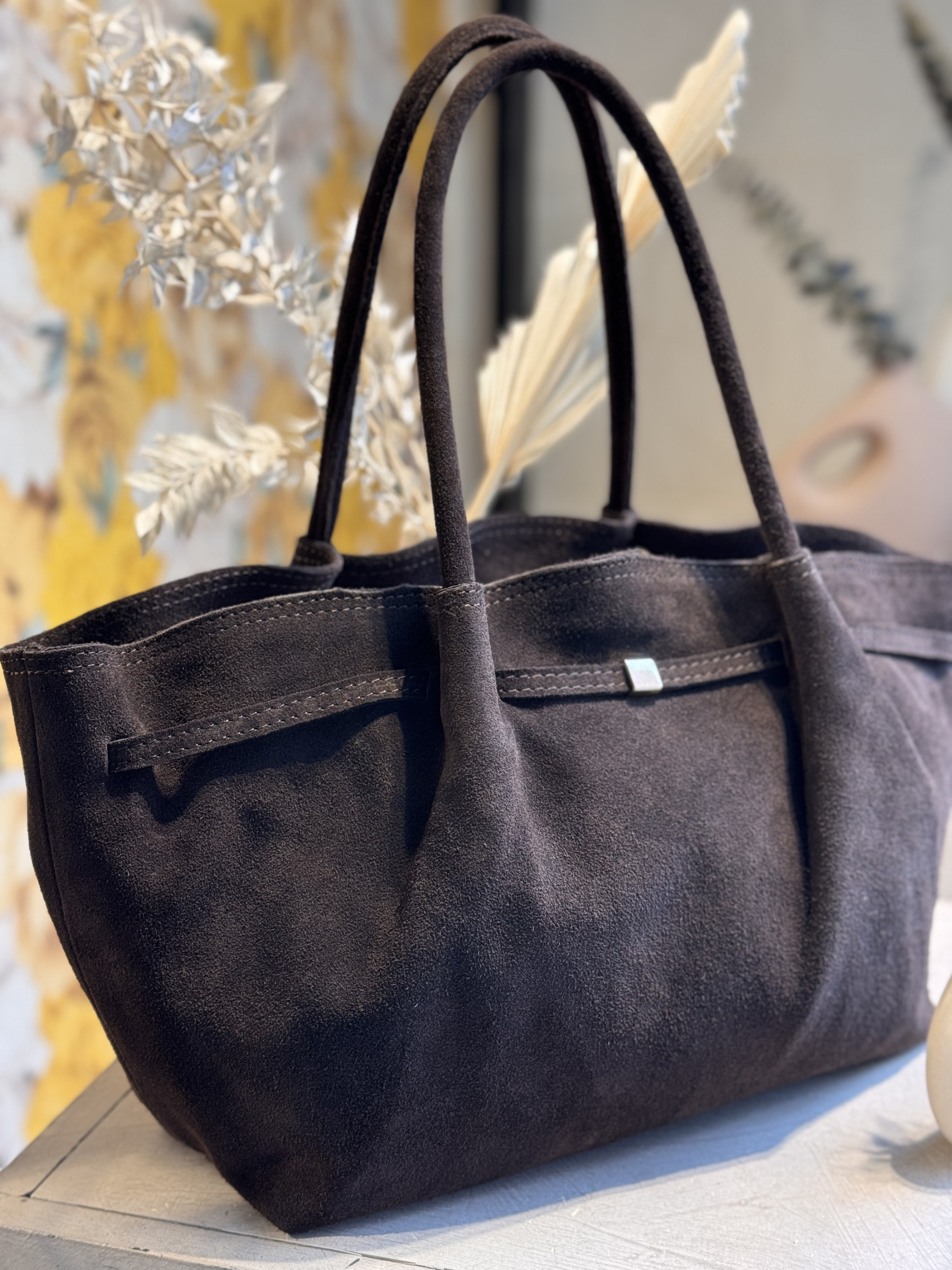 Wholesaler Auren - Cowhide split leather handbag