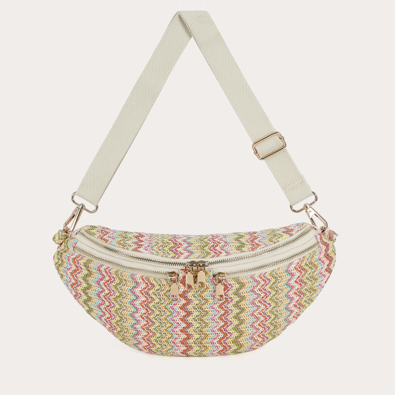 Wholesaler Auren - Straw effect polyester fanny pack