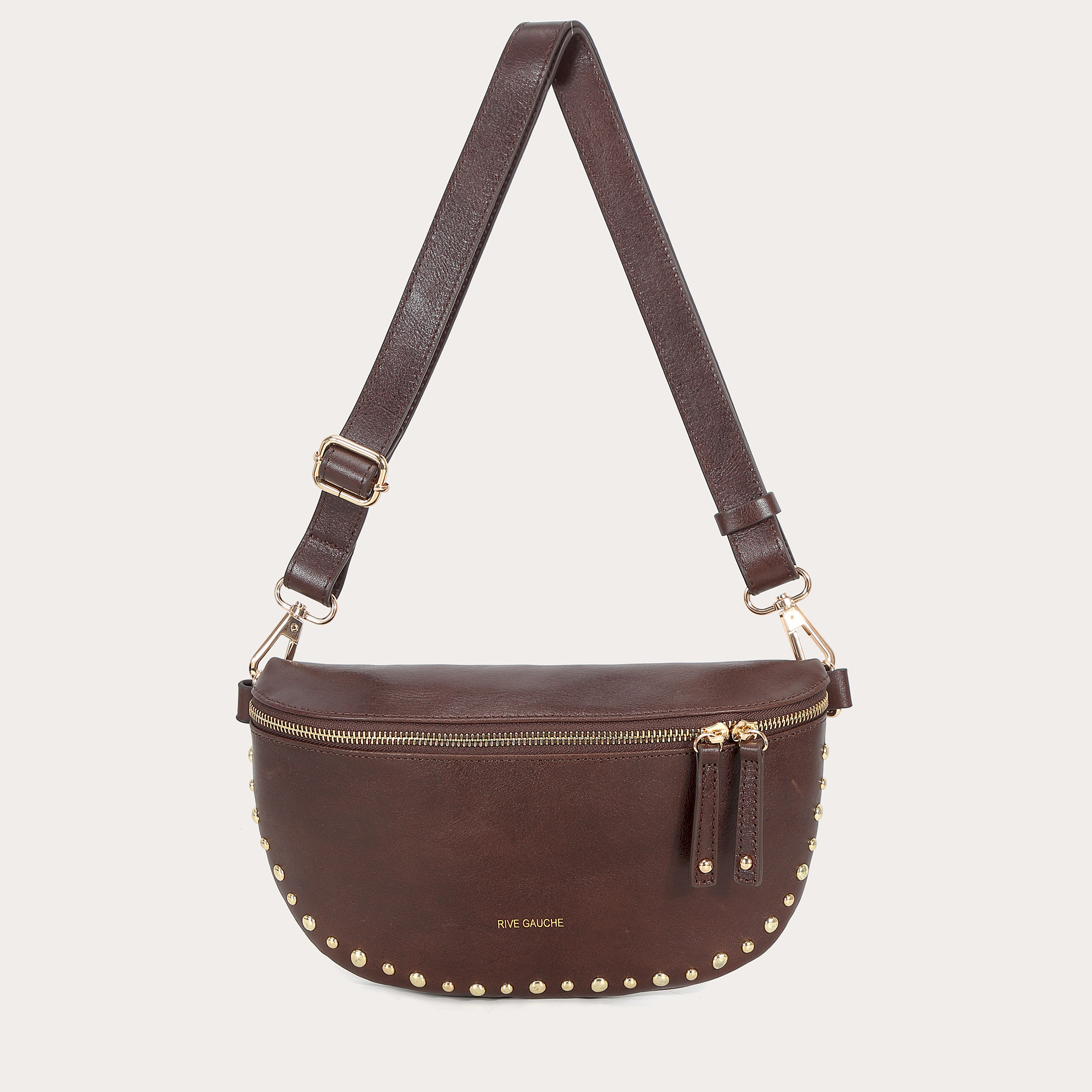 Wholesaler Auren - Studded cowhide leather fanny pack