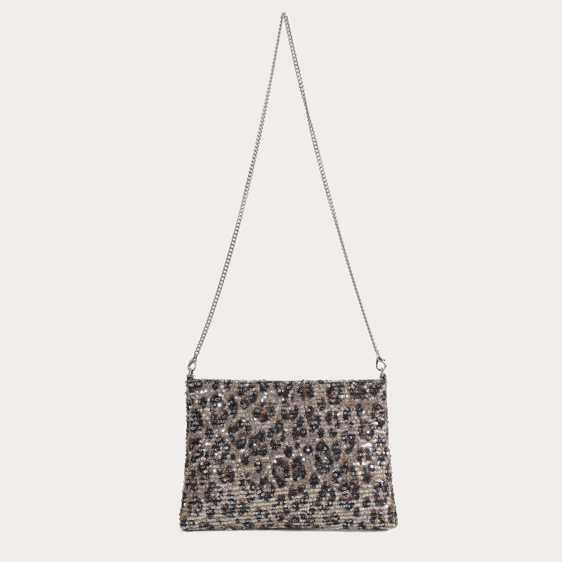 Großhändler Auren - Umhängetasche mit Leoparden-Paillettenkette