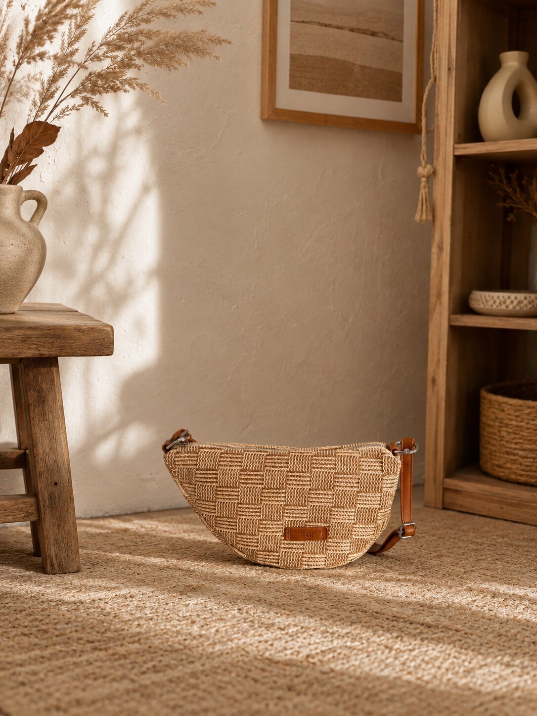 Grossista Auren - Borsa a tracolla F9220-3 in poliestere con rifiniture sintetiche.