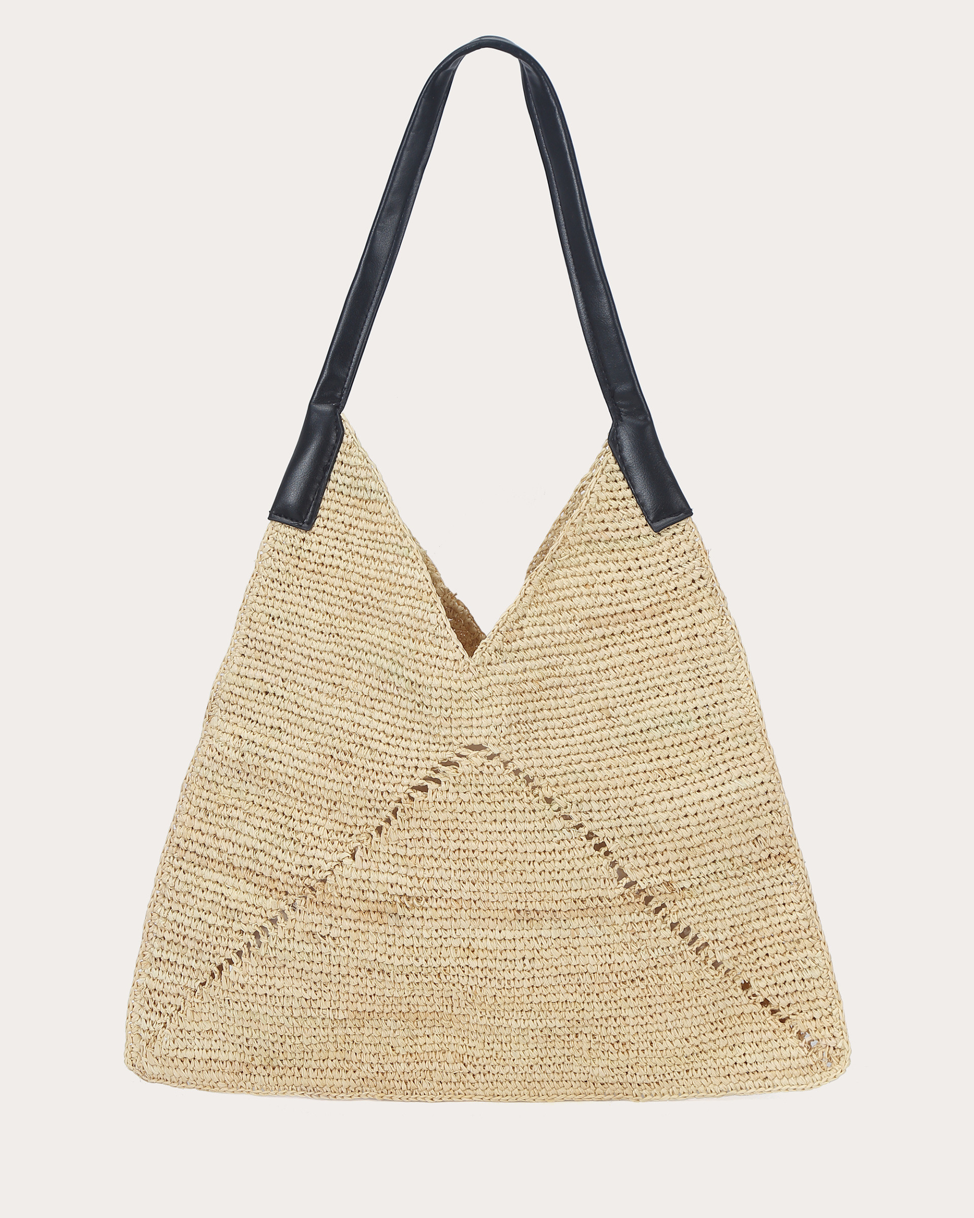 Großhändler Auren - Dreieck-Schultertasche aus Raffia
