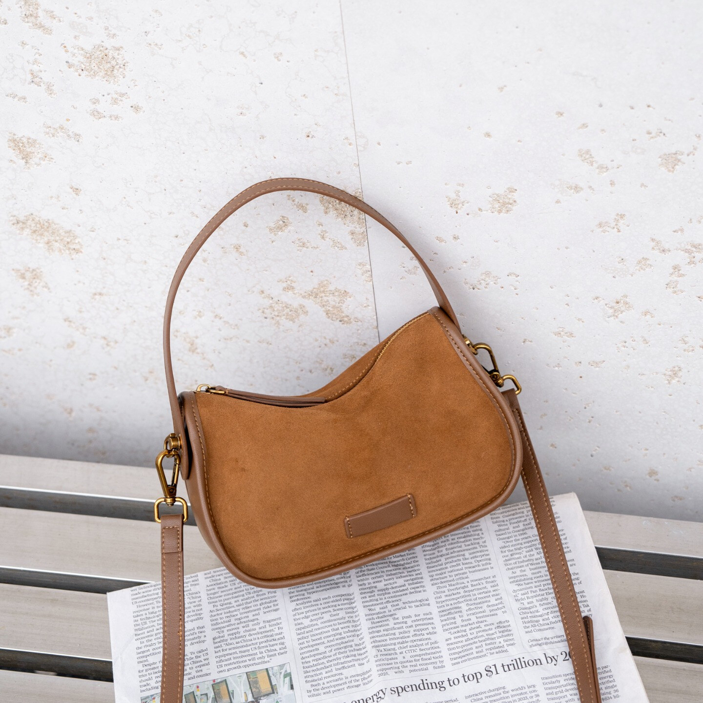 Wholesaler Auren - Shoulder bag in split cowhide leather A1354-1