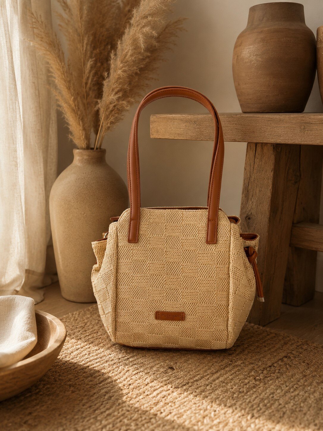 Grossista Auren - Borsa a spalla F9220-5 in poliestere con rifiniture sintetiche.