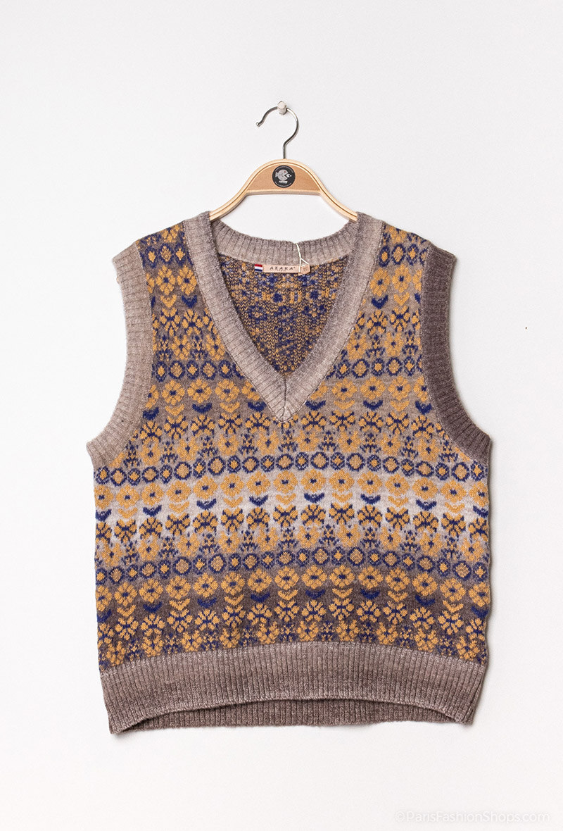 Grossiste Azaka II - Pull sans manches à imprimé fleurs
