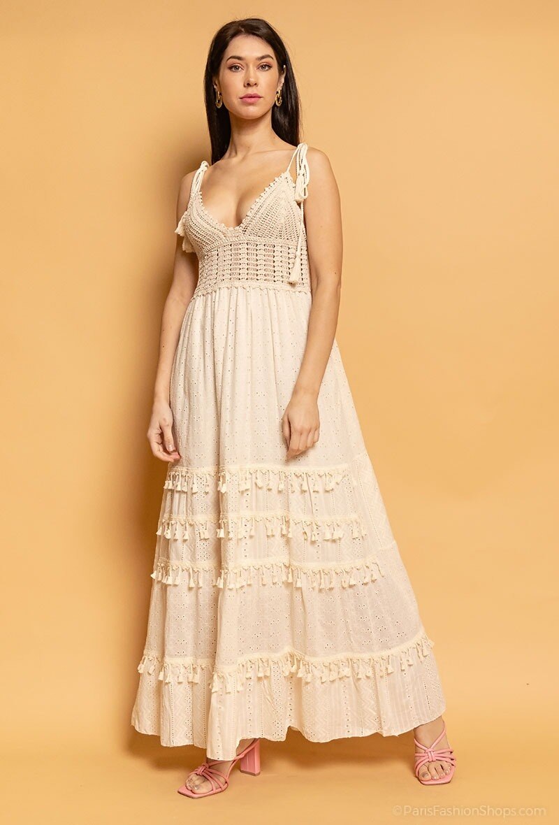 Grossiste Azaka II - Robe perforée à buste en crochet