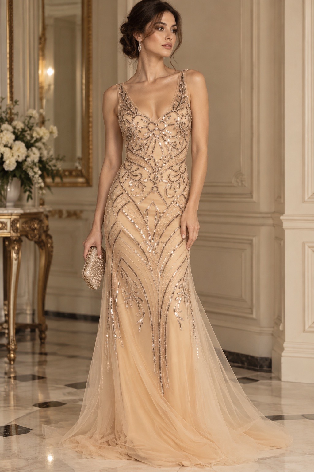 Wholesaler Azaka II - Embroidered dress with sequins