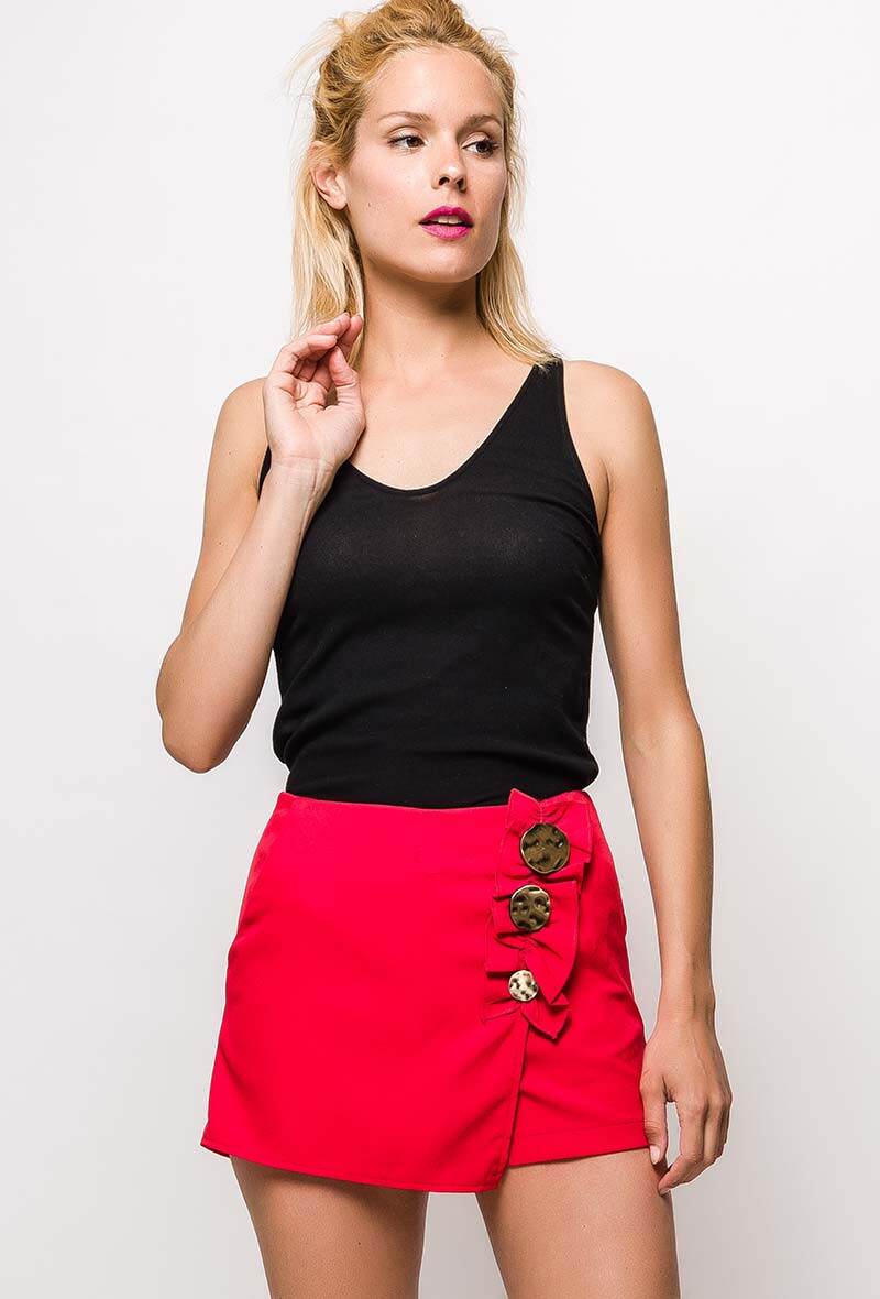 Mayorista Azaka II - Shorts con botones y volantes