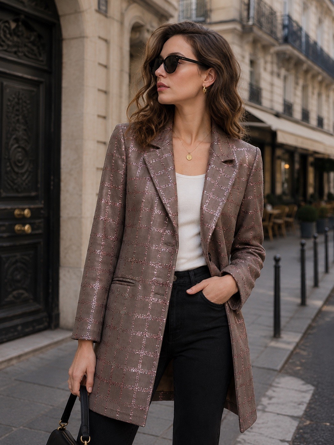 Wholesaler Azaka II - Shiny check jacket