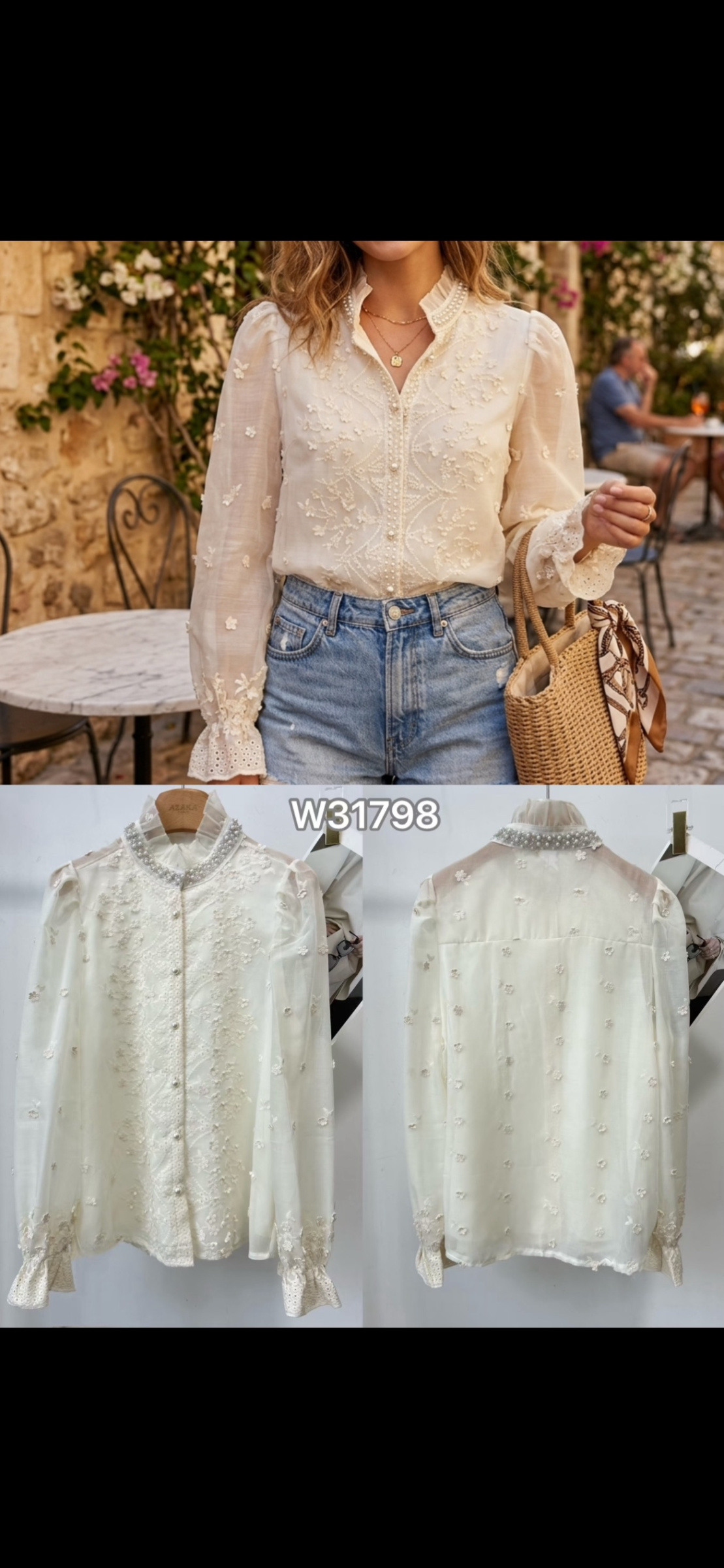 Wholesaler Azaka II - Embroidered shirt