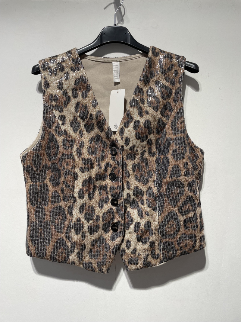 Wholesaler Azalea - Printed vest with sequins