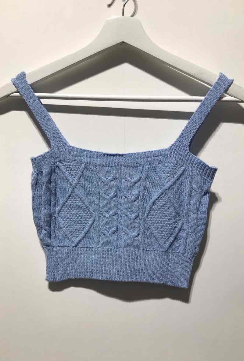 Wholesaler Azalea - Cable knit crop tank top