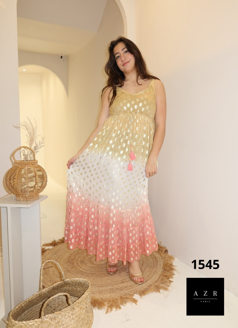 Wholesaler AZR PARIS - Bohemian Long Dress 'Sea Queen'
