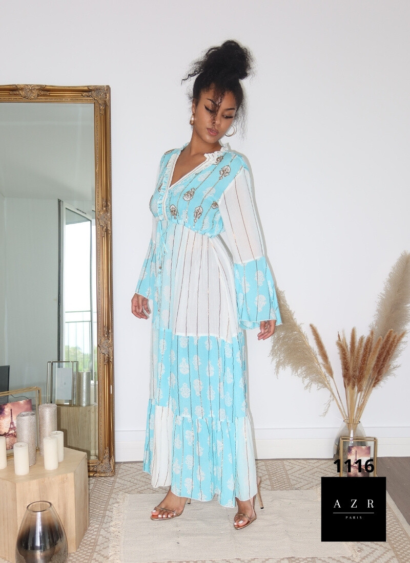Wholesaler AZR PARIS - Bohemian Long Dress 'Leyla'