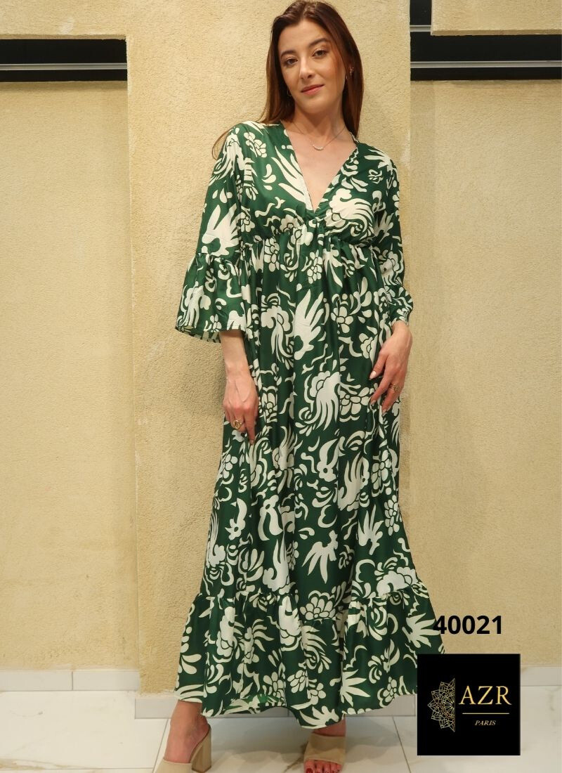 Wholesaler AZR PARIS - Long Dress 'Wild Nature'