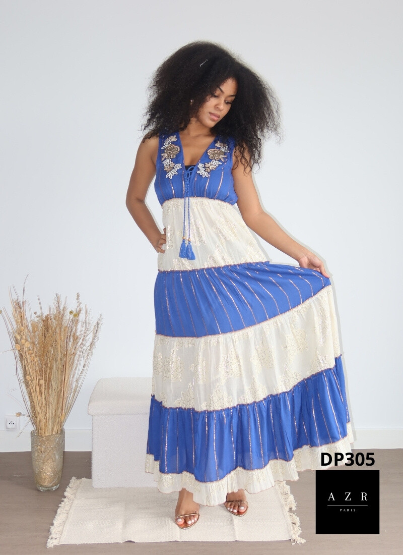 Wholesaler AZR PARIS - Long Bohemian Dress 'Simple Class'