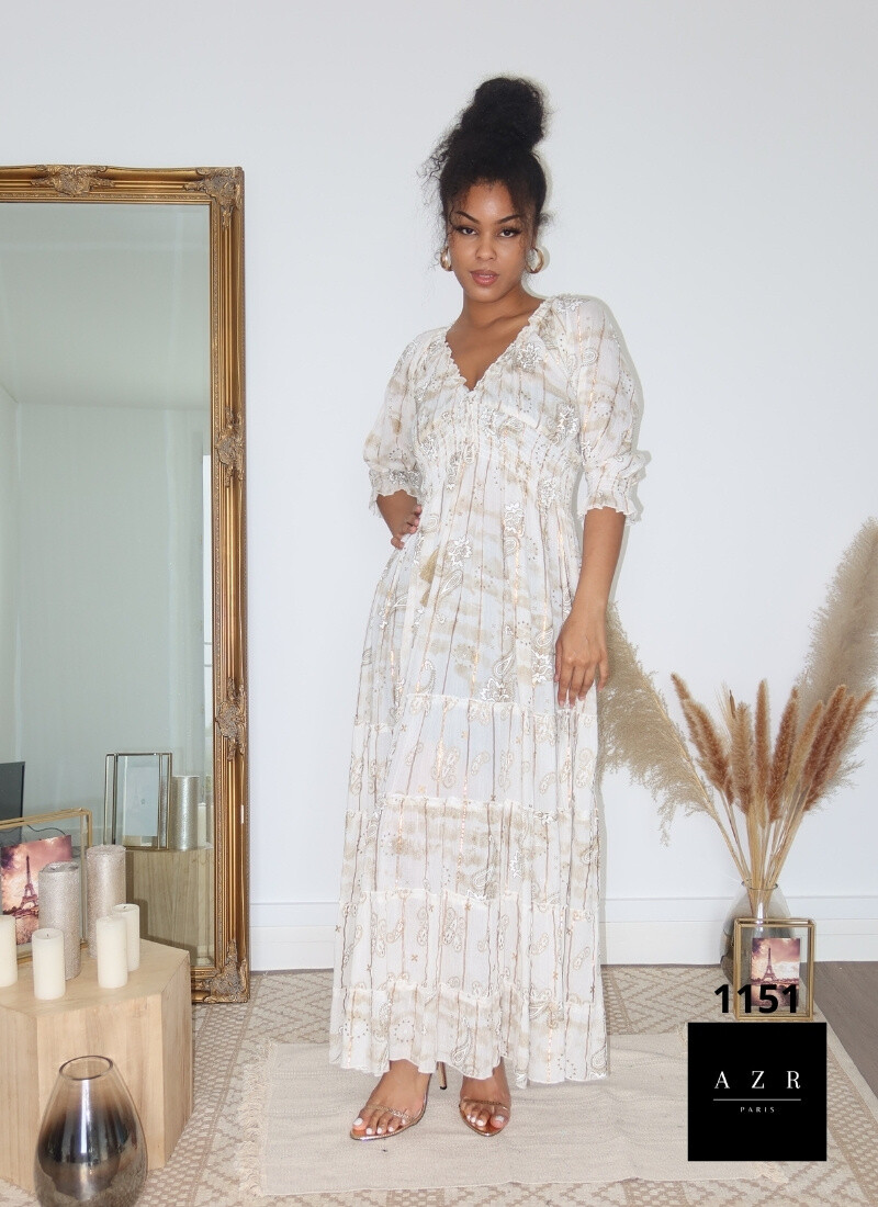 Wholesaler AZR PARIS - Bohemian Long Dress 'Gueneviere'