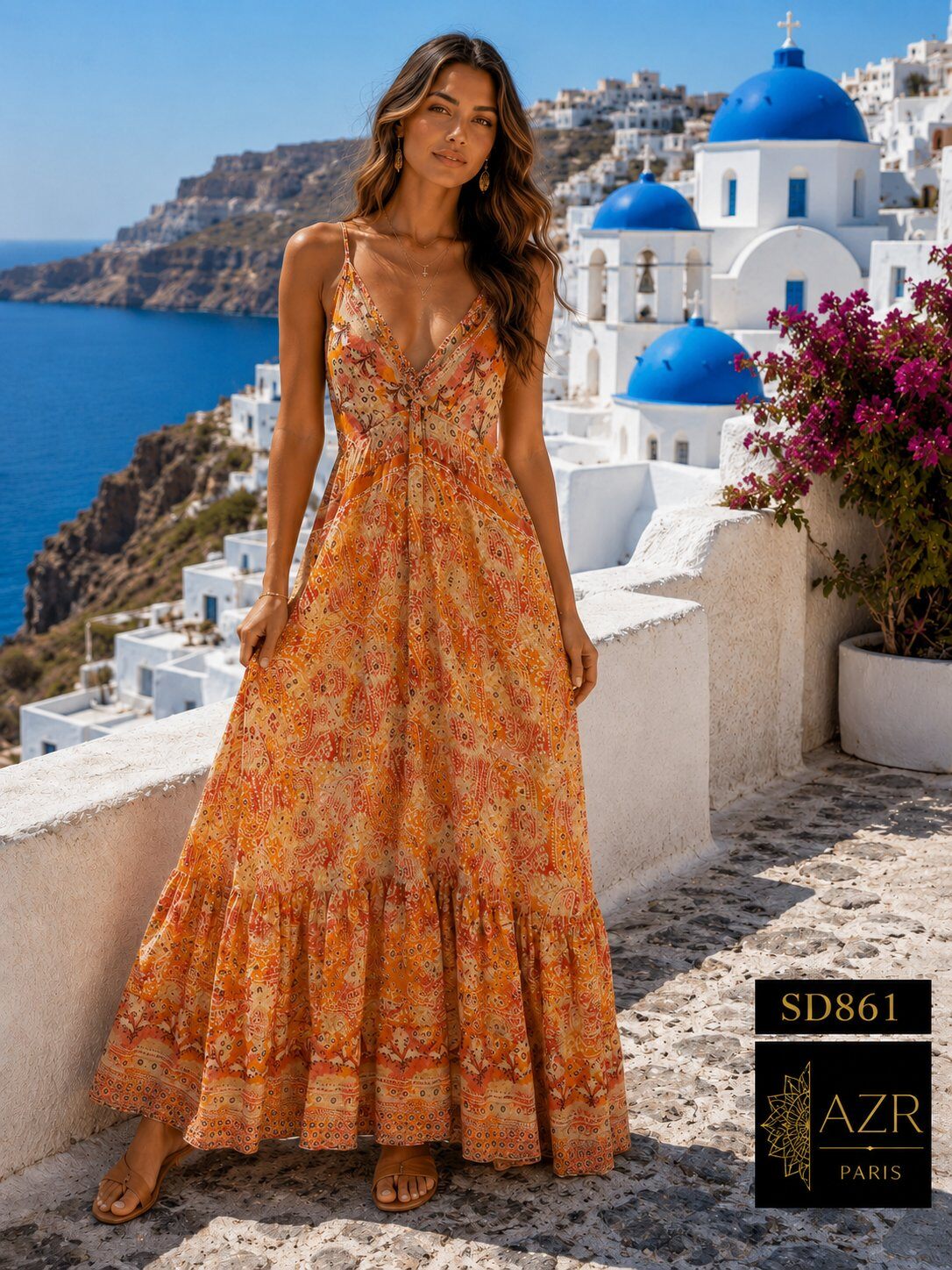 Grossiste AZR PARIS - Robe Soie ‘Santorini’