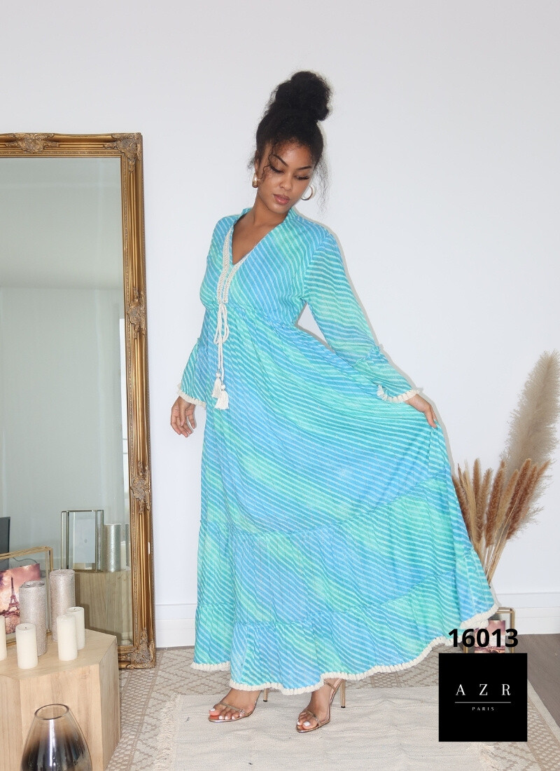 Wholesaler AZR PARIS - Bohemian Long Dress 'Wavery'