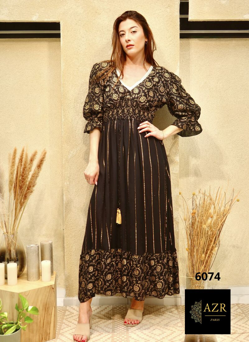 Wholesaler AZR PARIS - Bohemian Long Dress 'Summer Stroll'