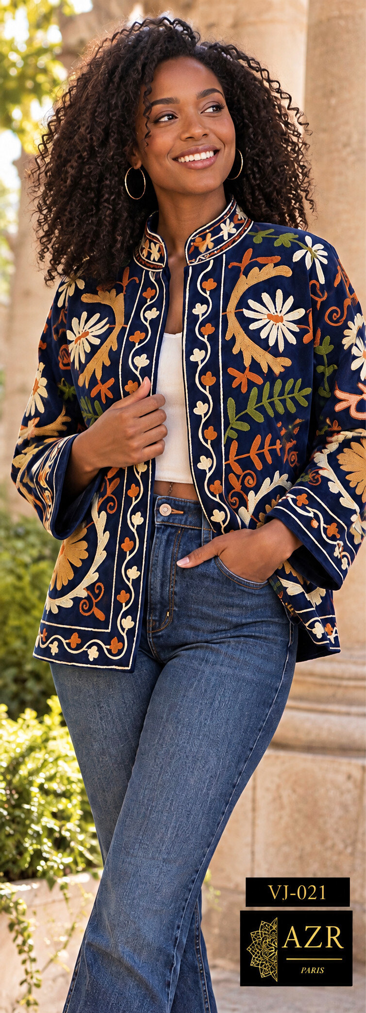 Grossiste AZR PARIS - Veste Velour Bohème
