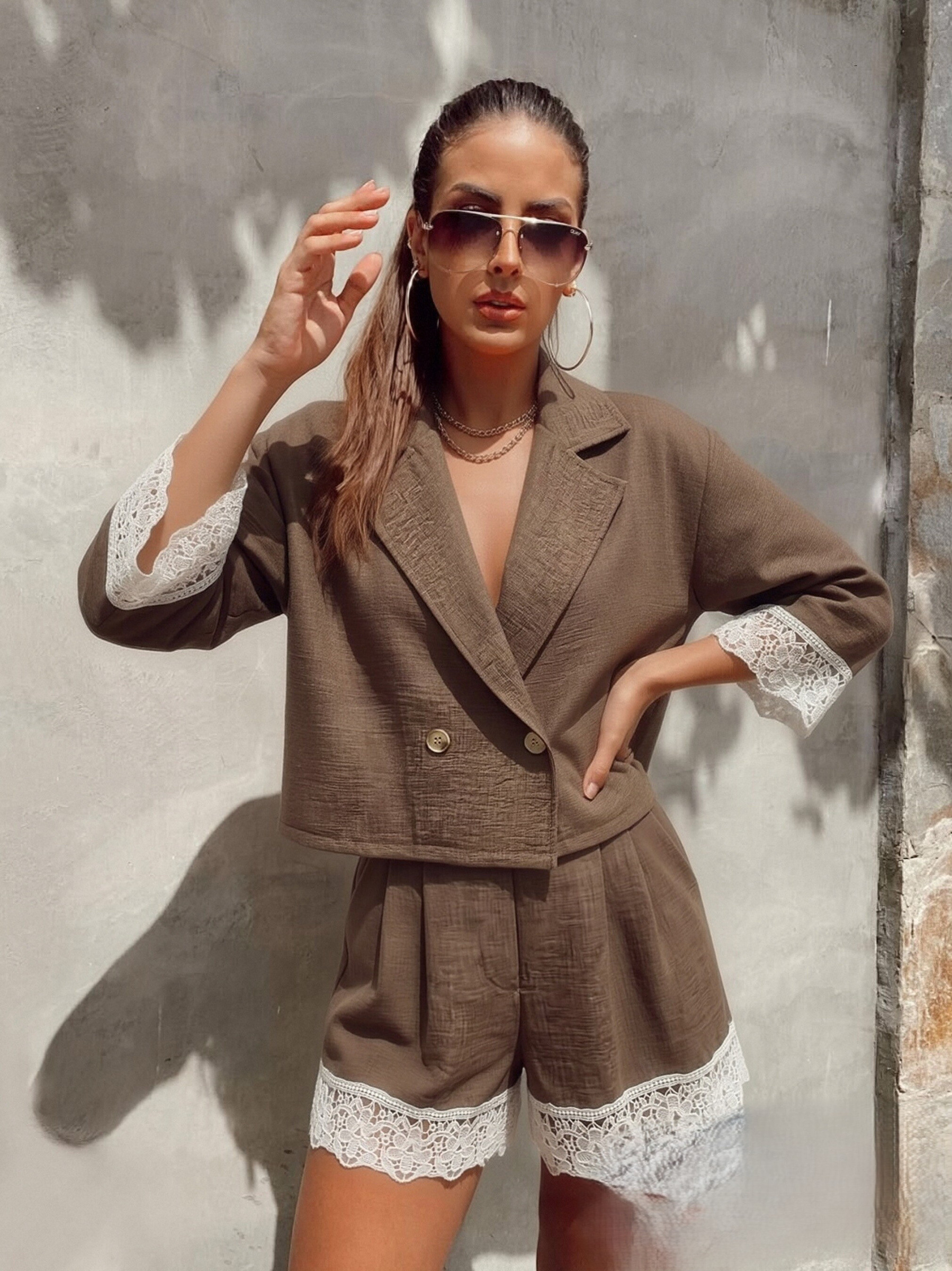 Wholesaler B-CHIC - BLOUSE AND SHORTS SET