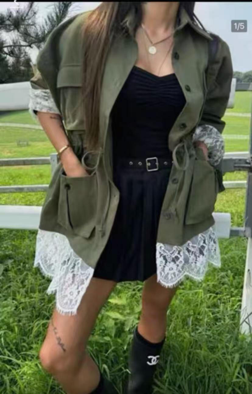 Grossista B-CHIC - GIACCA TRENCH con pizzo e con tasche frontali