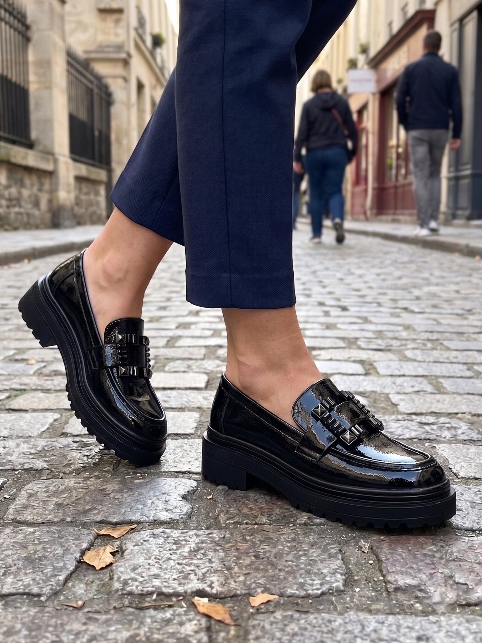 Grossista BEAVITA SHOES - Mocassini platform con sottopiede in vera pelle.