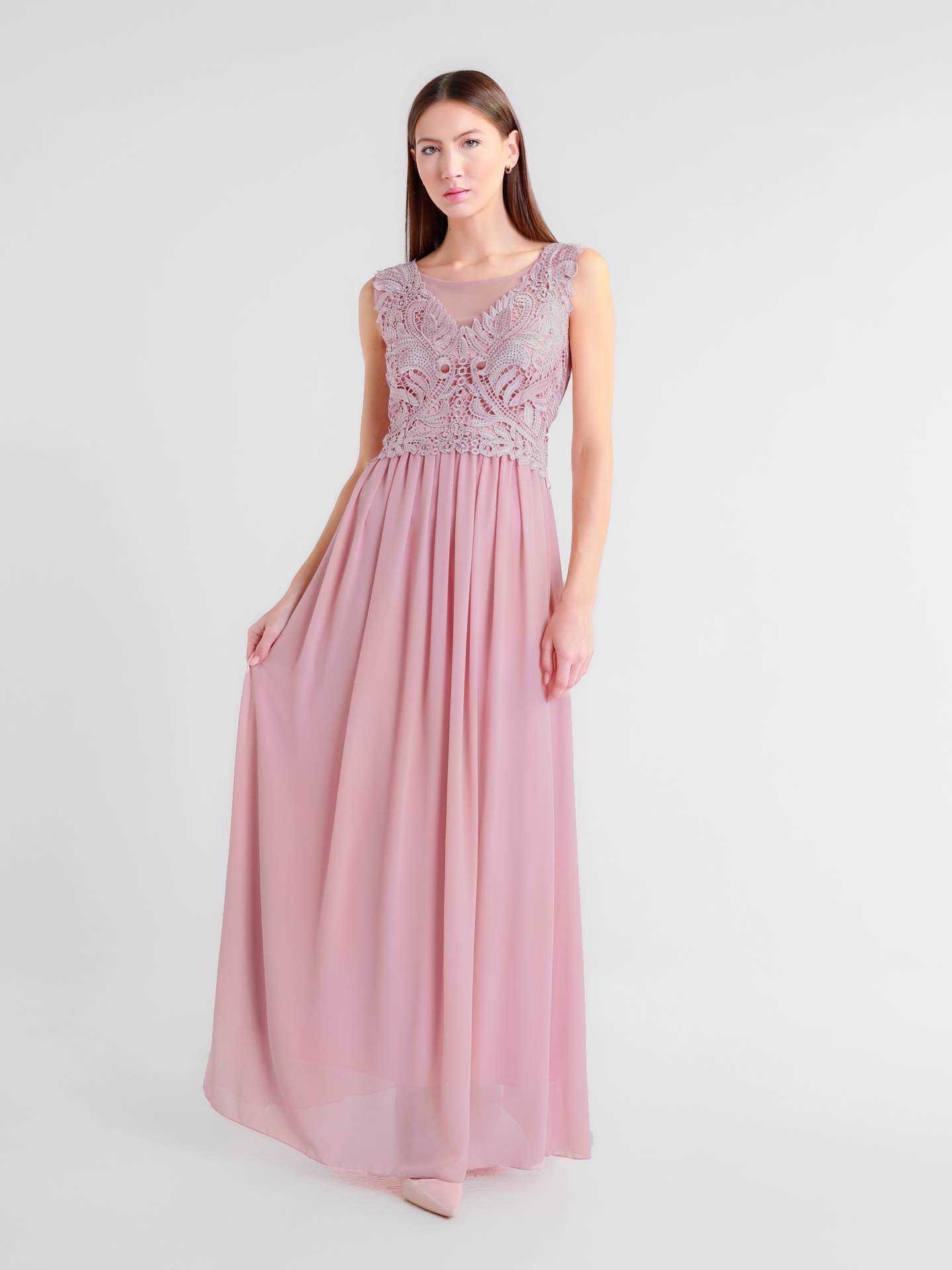 Mayorista BEHOO - Vestido Largo de Ceremonia para Mujer con Corpiño de Encaje Bordado
